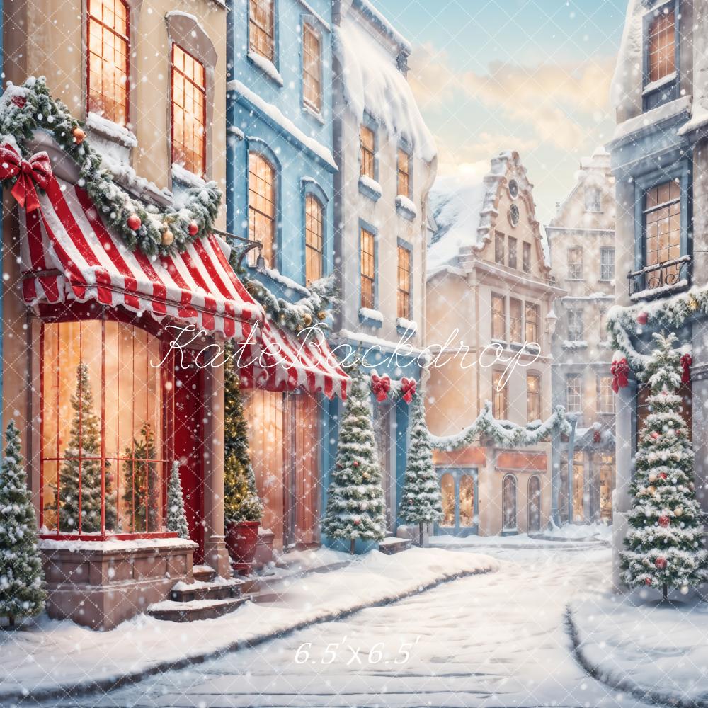 Kate Winter Christmas Street Backdrop Designed by Chain Photography - Kate Backdrop AU