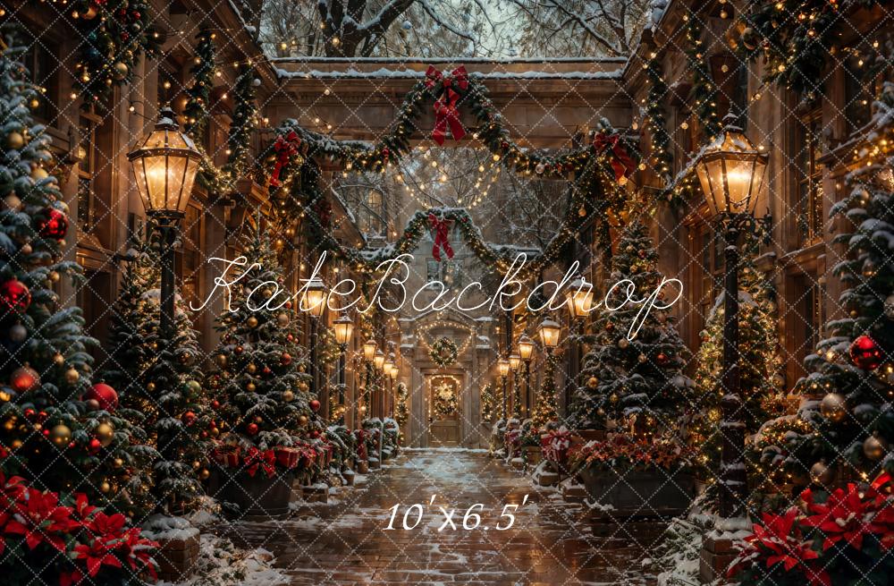 Kate Christmas Night Street Backdrop Designed by Chain Photography - Kate Backdrop AU