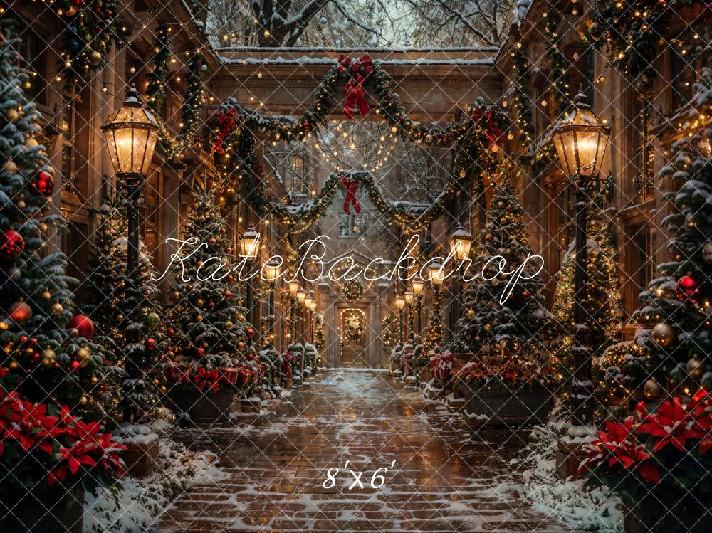 Kate Christmas Night Street Backdrop Designed by Chain Photography - Kate Backdrop AU