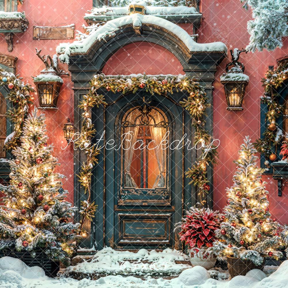 Kate Winter Christmas Door Backdrop Designed by Chain Photography - Kate Backdrop AU