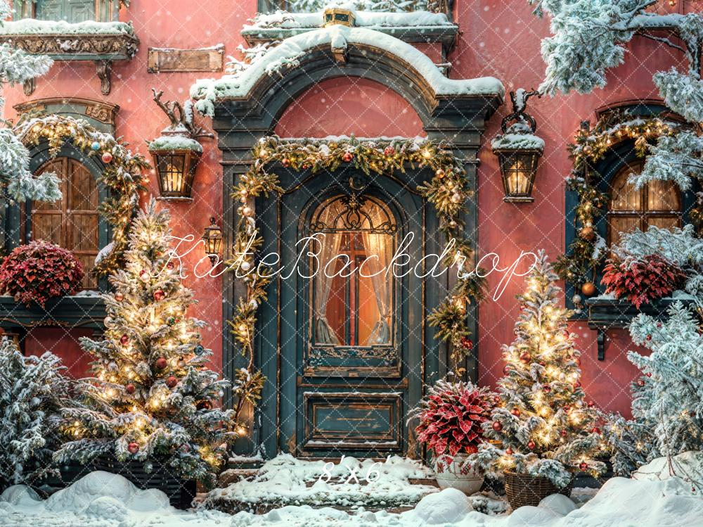 Kate Winter Christmas Door Backdrop Designed by Chain Photography - Kate Backdrop AU