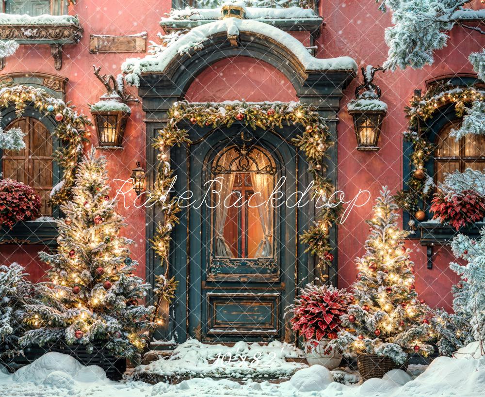 Kate Winter Christmas Door Backdrop Designed by Chain Photography - Kate Backdrop AU
