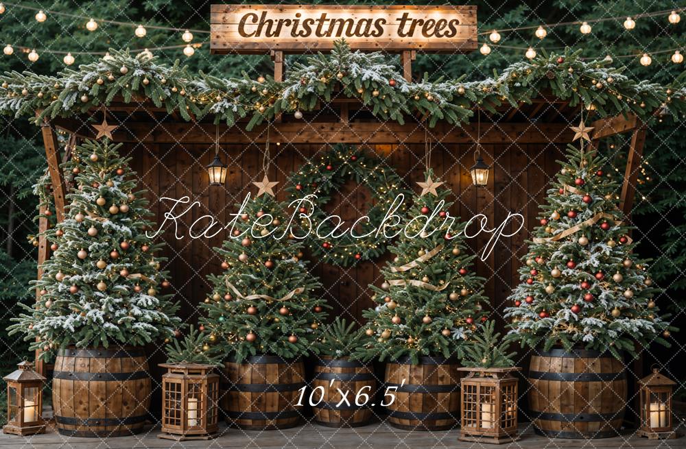 Kate Christmas Trees Backdrop Designed by Emetselch - Kate Backdrop AU