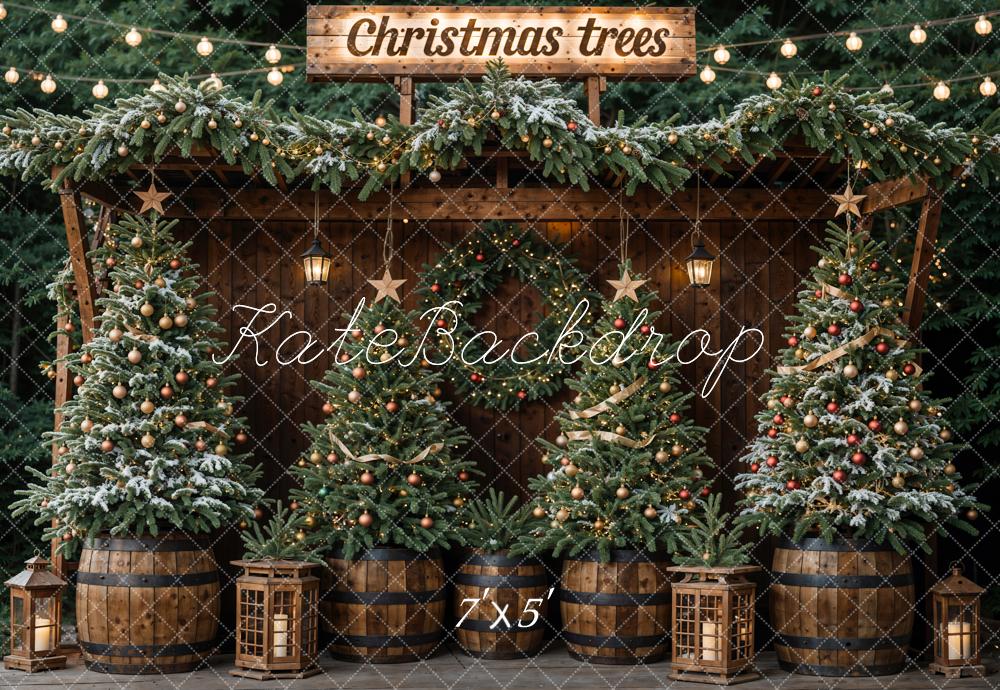 Kate Christmas Trees Backdrop Designed by Emetselch - Kate Backdrop AU