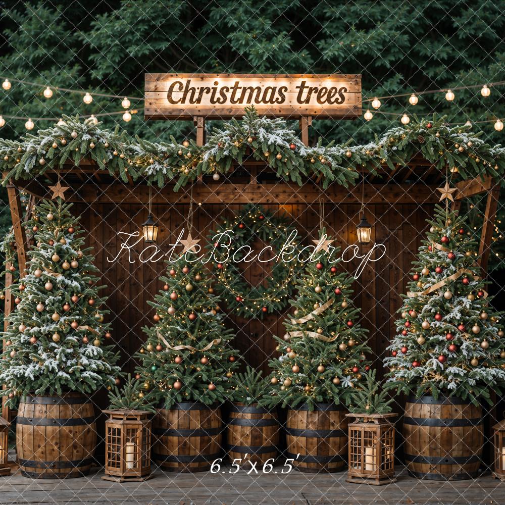 Kate Christmas Trees Backdrop Designed by Emetselch - Kate Backdrop AU
