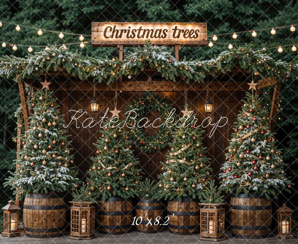 Kate Christmas Trees Backdrop Designed by Emetselch - Kate Backdrop AU