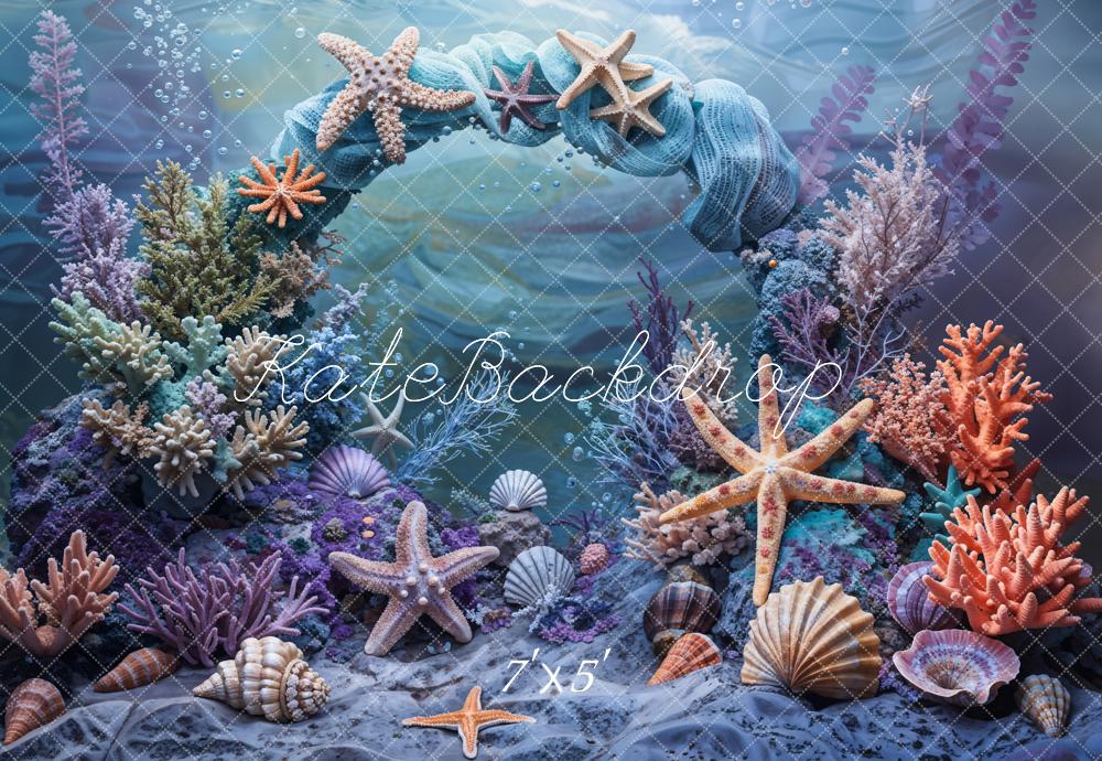 Kate Undersea Coral Shell Backdrop Designed by Emetselch - Kate Backdrop AU