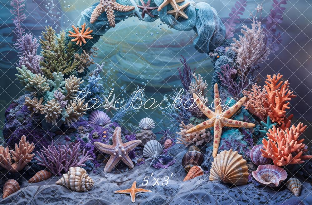 Kate Undersea Coral Shell Backdrop Designed by Emetselch - Kate Backdrop AU