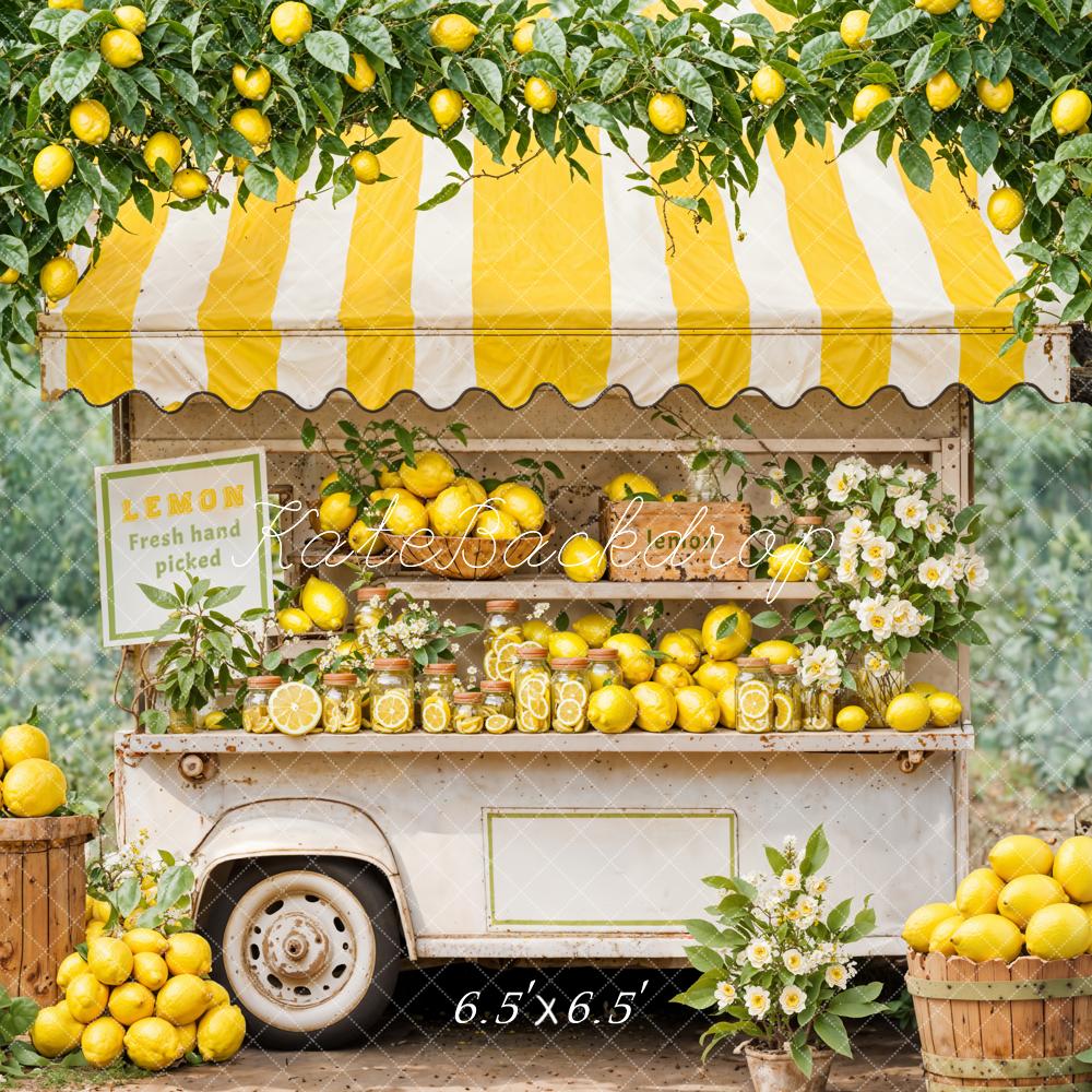 Kate Summer Yellow Lemon Stand Backdrop Designed by Emetselch - Kate Backdrop AU