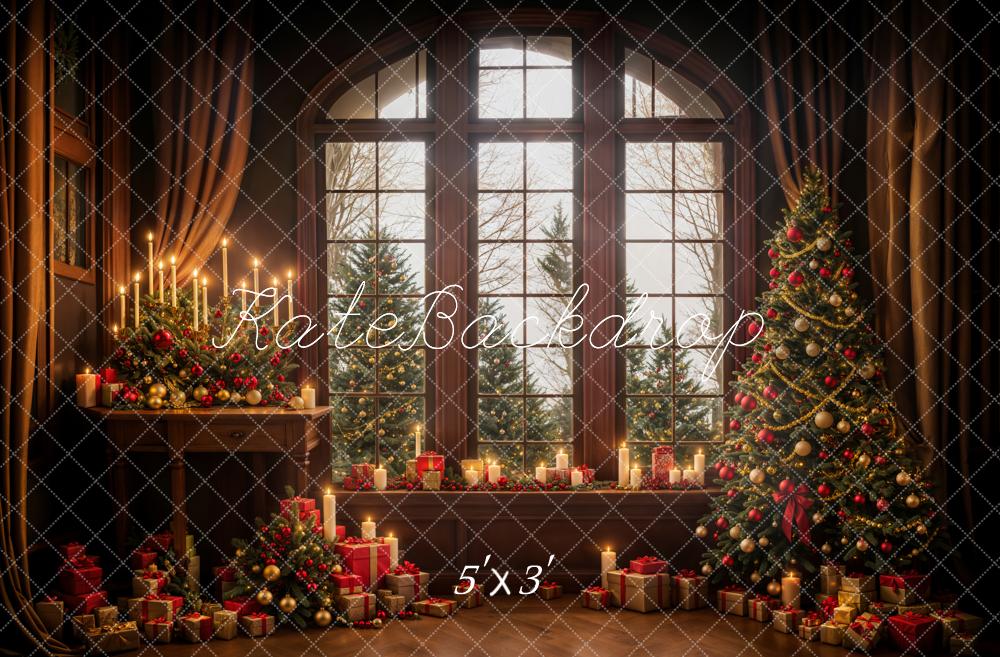Kate Christmas Candlelight Window Backdrop Designed by Emetselch - Kate Backdrop AU