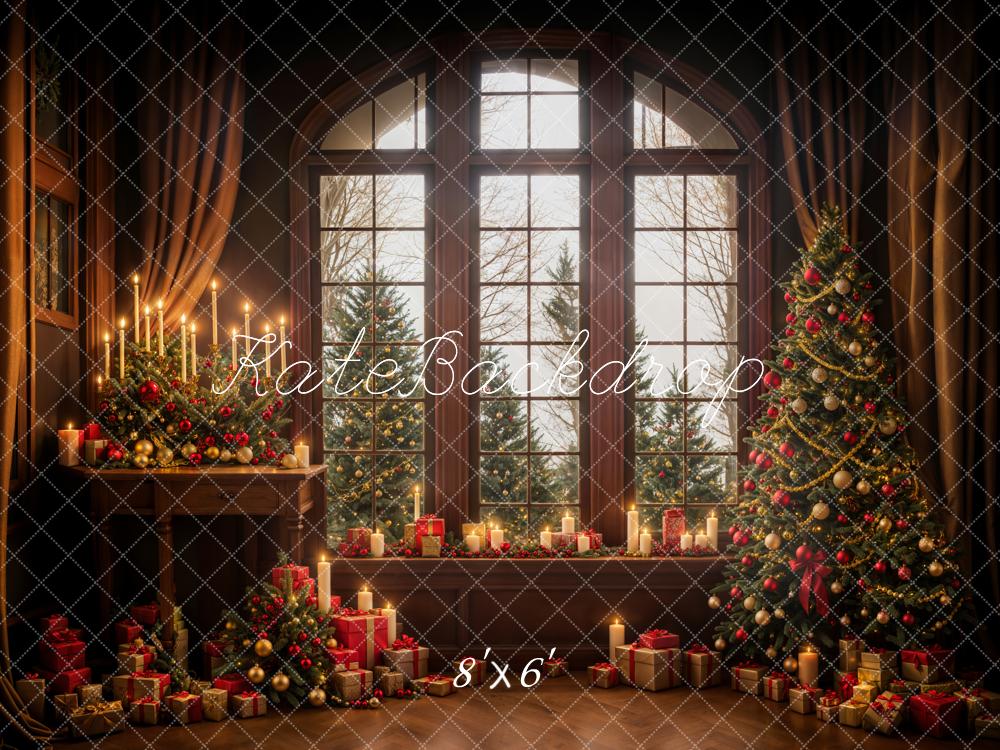 Kate Christmas Candlelight Window Backdrop Designed by Emetselch - Kate Backdrop AU