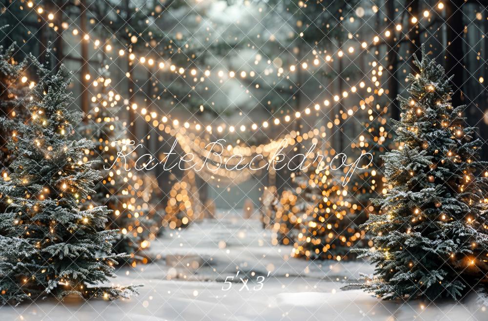 Kate Winter Christmas Bokeh Backdrop Designed by Emetselch - Kate Backdrop AU