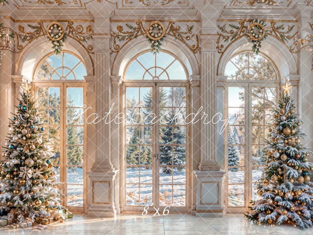 Kate Winter Christmas Tree Door Backdrop Indoor Designed by Chain Photography - Kate Backdrop AU