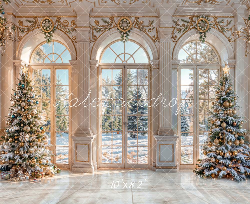 Kate Winter Christmas Tree Door Backdrop Indoor Designed by Chain Photography - Kate Backdrop AU