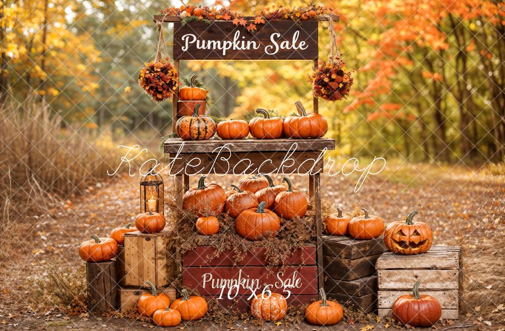 Kate Autumn Backdrop Pumpkin Sale Stand Designed by Emetselch - Kate Backdrop AU
