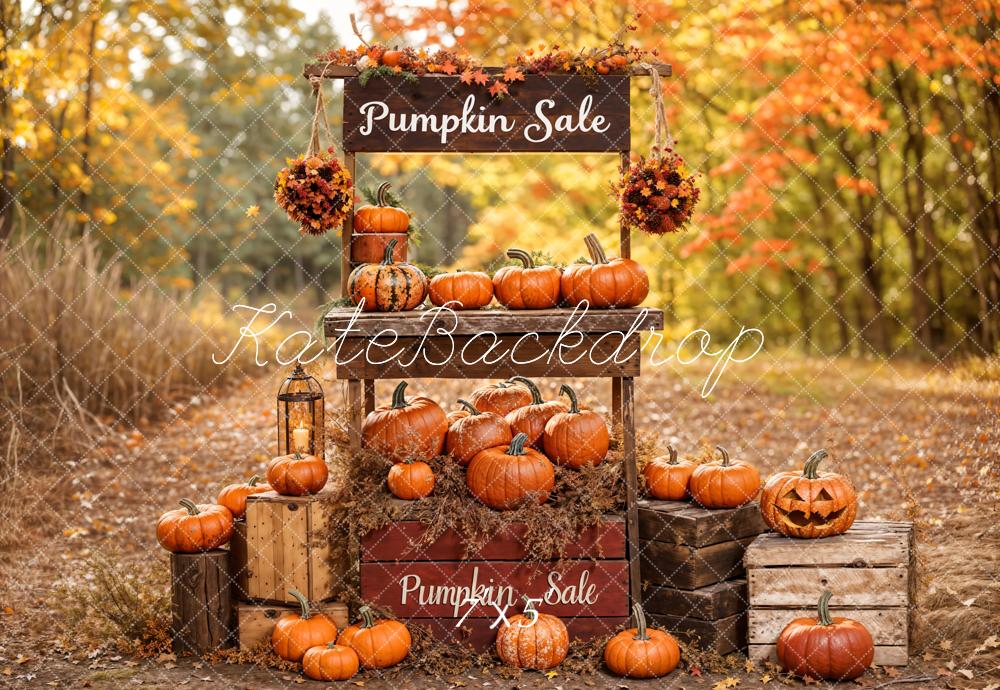 Kate Autumn Backdrop Pumpkin Sale Stand Designed by Emetselch - Kate Backdrop AU