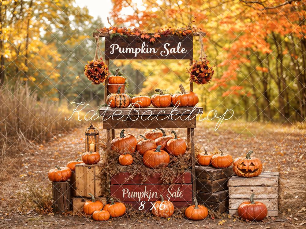 Kate Autumn Backdrop Pumpkin Sale Stand Designed by Emetselch - Kate Backdrop AU