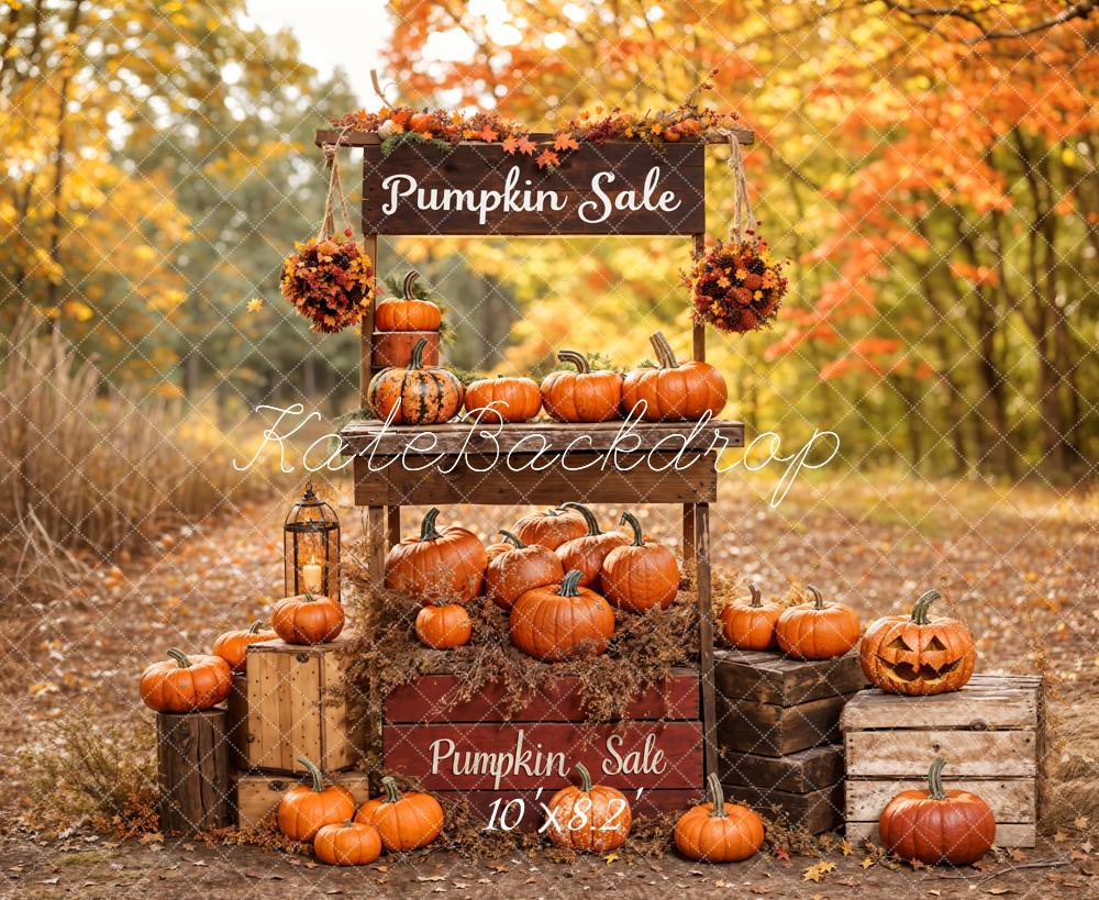 Kate Autumn Backdrop Pumpkin Sale Stand Designed by Emetselch - Kate Backdrop AU
