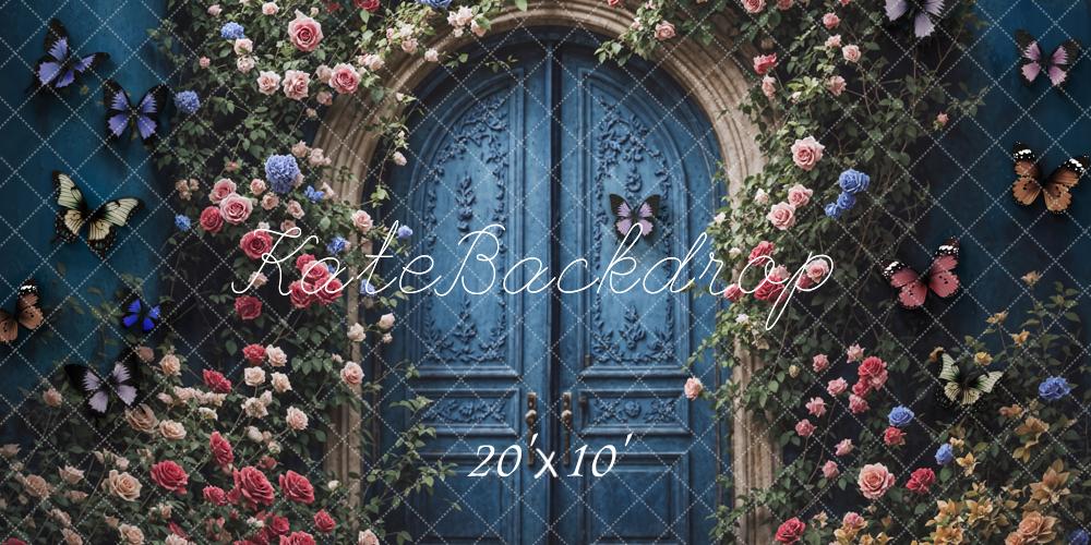 Kate Blue Wall Flower Arch Backdrop Designed by Chain Photography - Kate Backdrop AU