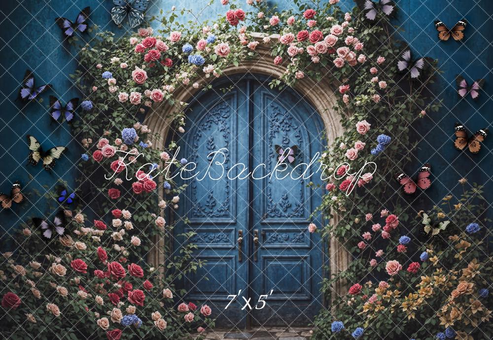 Kate Blue Wall Flower Arch Backdrop Designed by Chain Photography - Kate Backdrop AU
