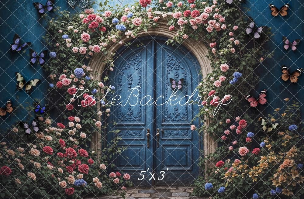 Kate Blue Wall Flower Arch Backdrop Designed by Chain Photography - Kate Backdrop AU