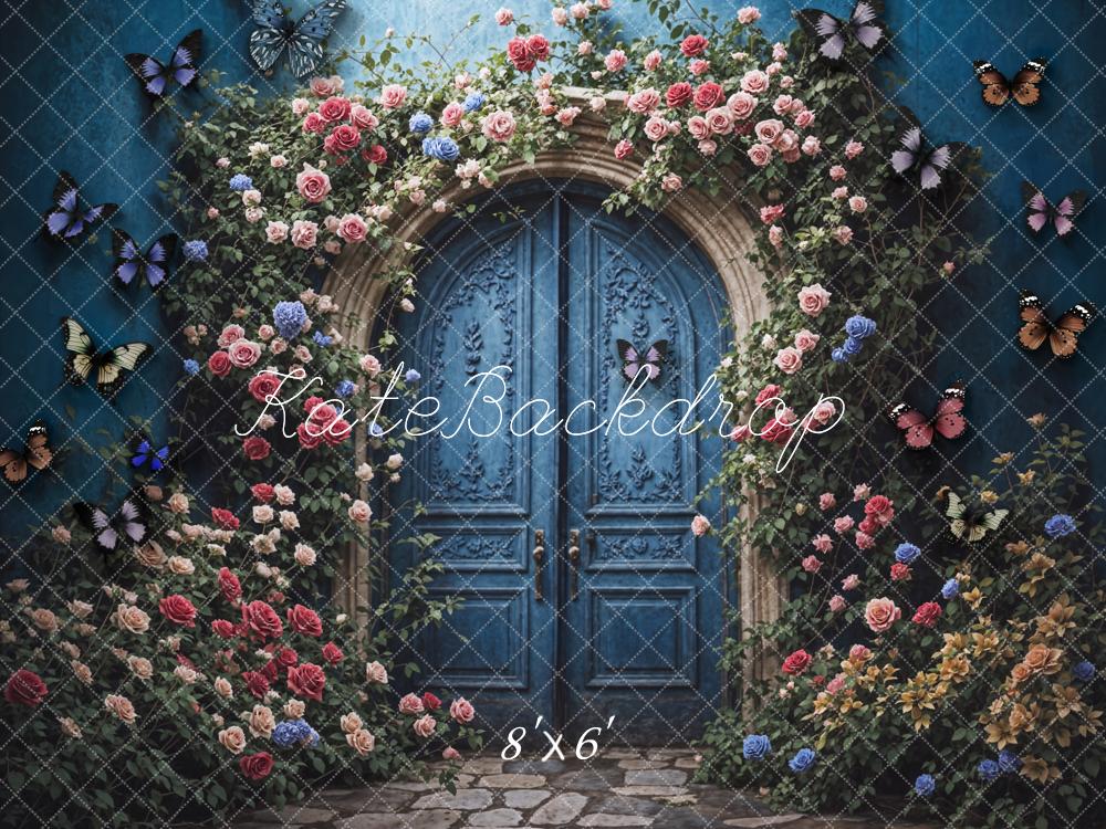 Kate Blue Wall Flower Arch Backdrop Designed by Chain Photography - Kate Backdrop AU