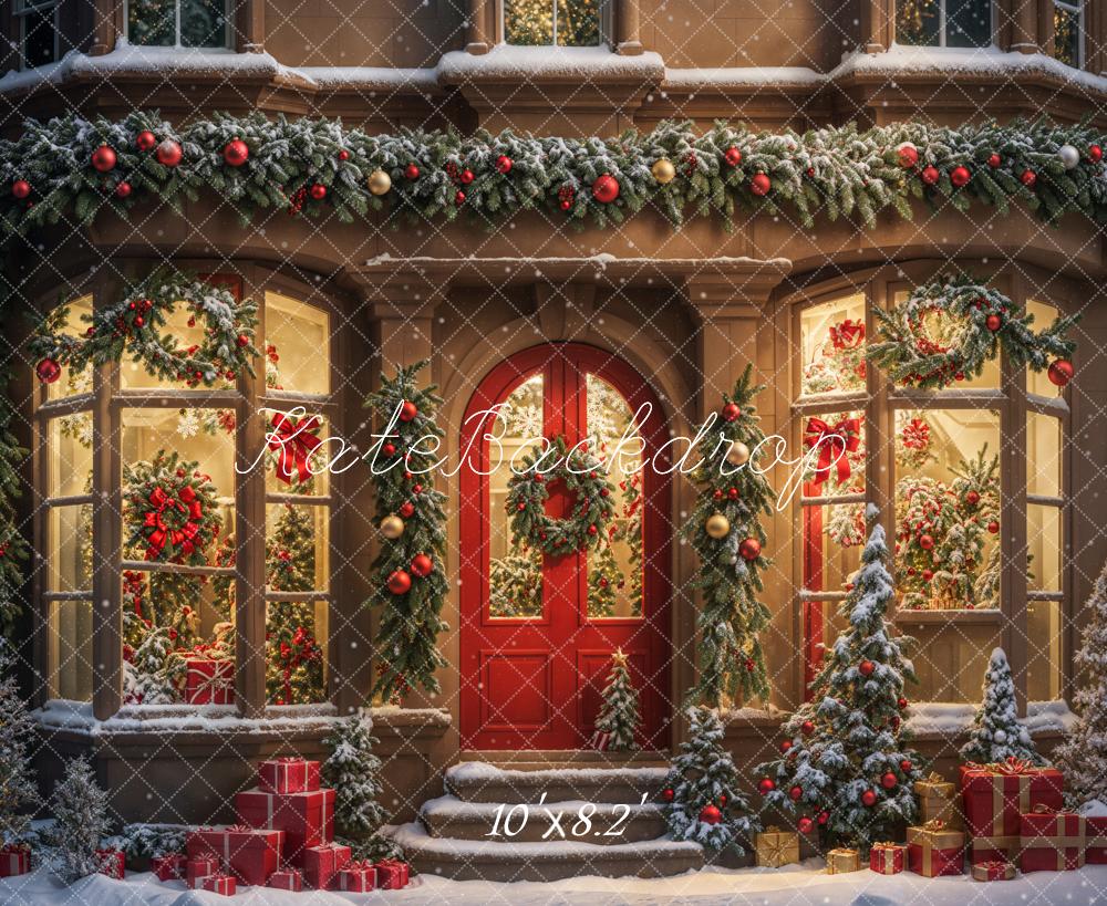 Kate Winter Christmas Gift Store Backdrop Designed by Chain Photography - Kate Backdrop AU