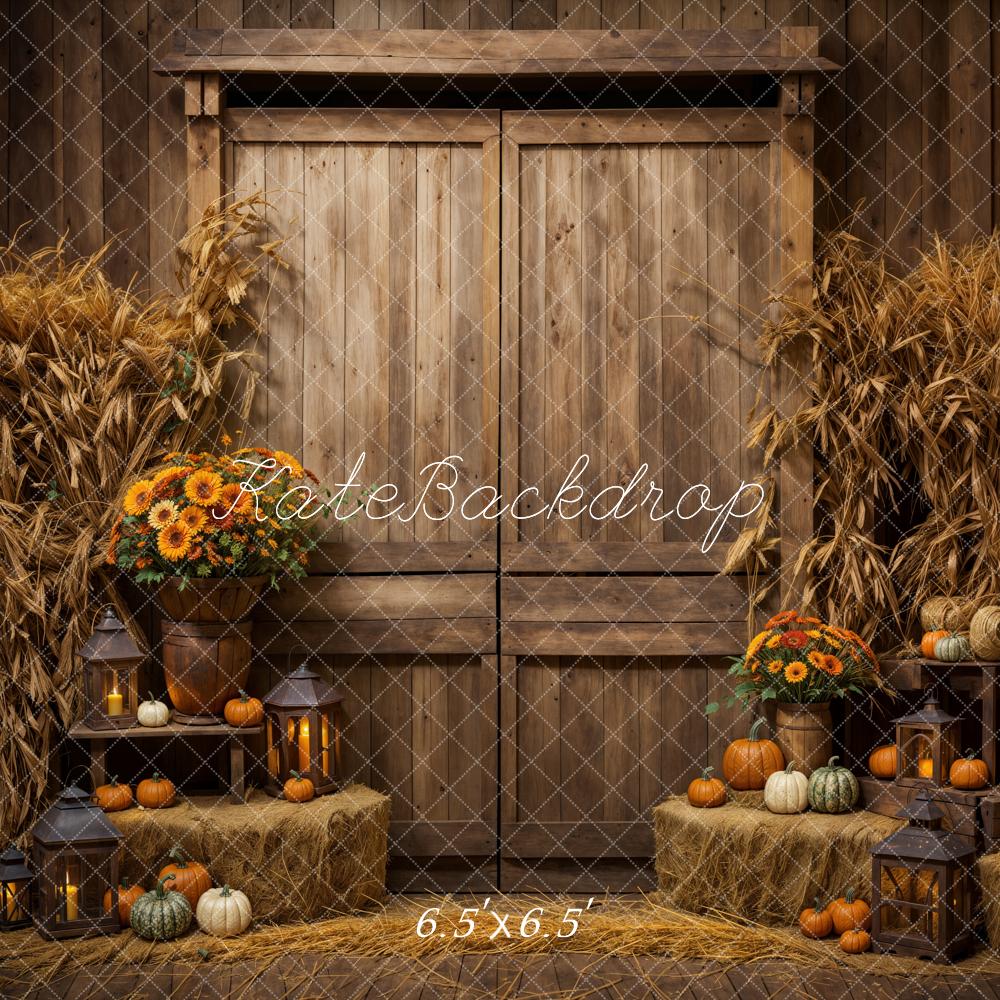 Kate Autumn Wood Barn Door Backdrop Designed by Emetselch - Kate Backdrop AU