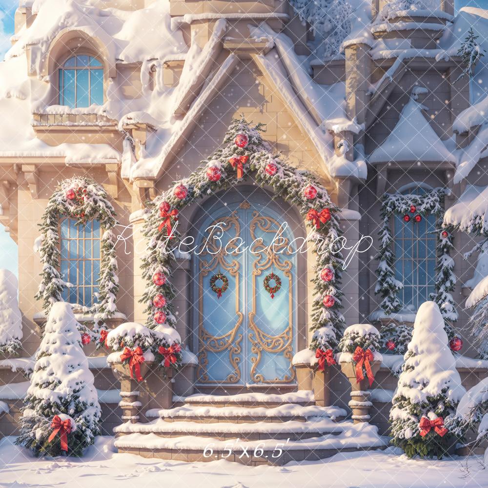 Kate Christmas Cottage Snow Backdrop Designed by Chain Photography - Kate Backdrop AU