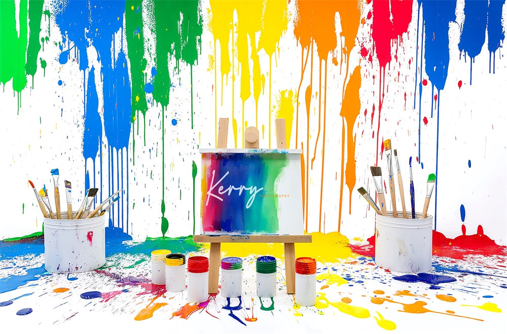 Kate Rainbow Paint Backdrop for Photography Designed by Kerry Anderson - Kate Backdrop AU