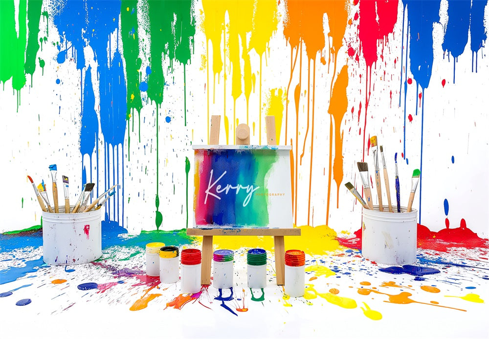 Kate Rainbow Paint Backdrop for Photography Designed by Kerry Anderson - Kate Backdrop AU