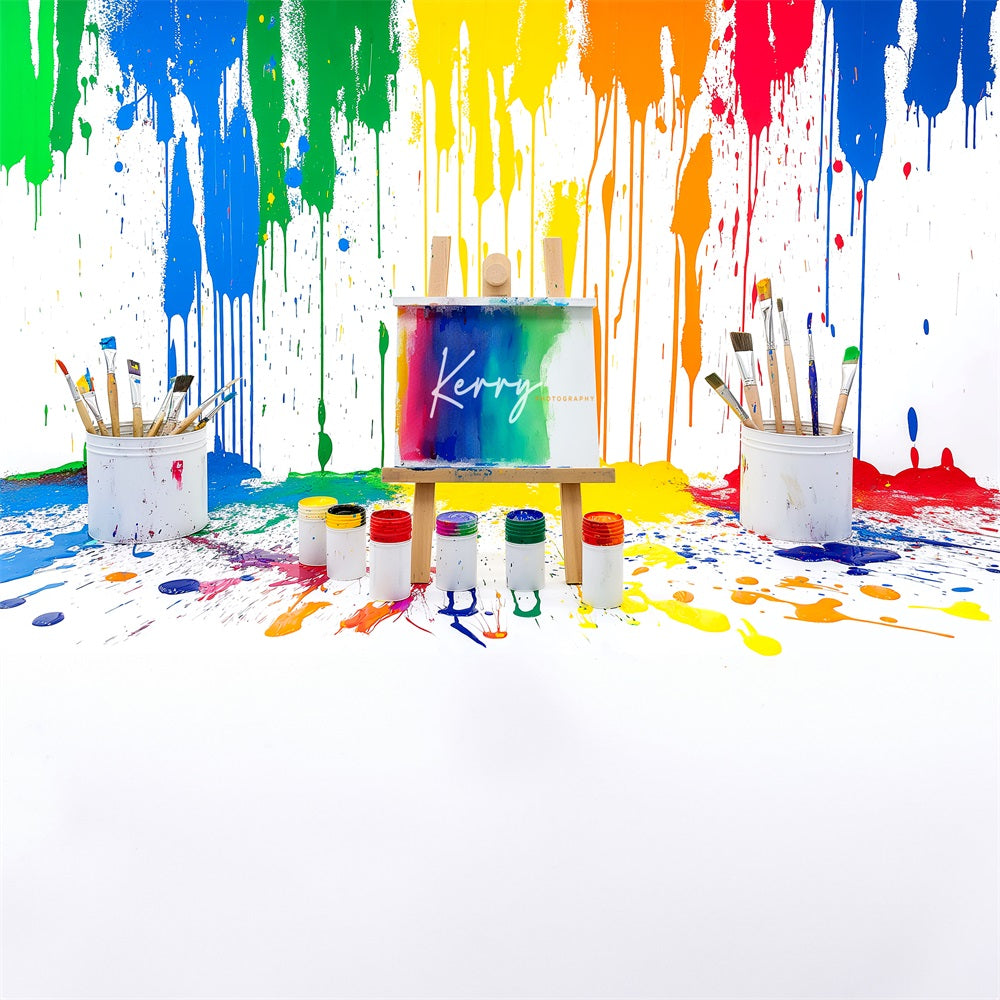 Kate Rainbow Paint Backdrop for Photography Designed by Kerry Anderson - Kate Backdrop AU