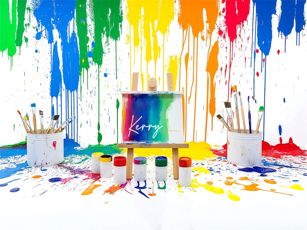 Kate Rainbow Paint Backdrop for Photography Designed by Kerry Anderson - Kate Backdrop AU