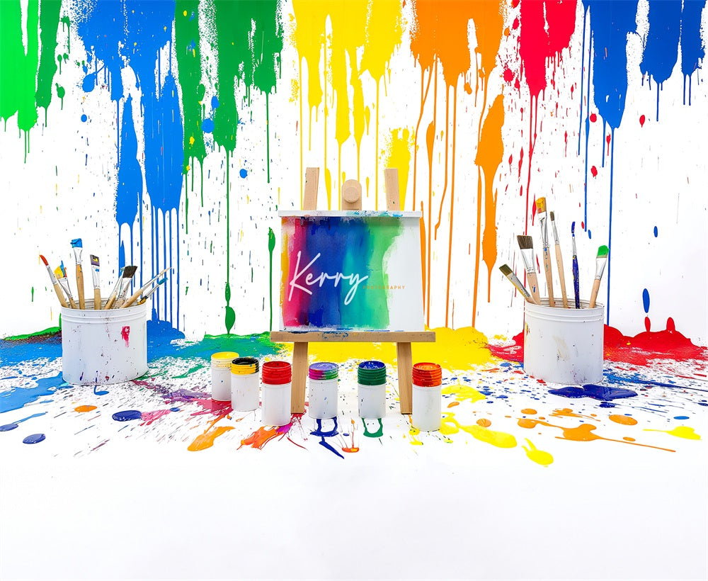 Kate Rainbow Paint Backdrop for Photography Designed by Kerry Anderson - Kate Backdrop AU