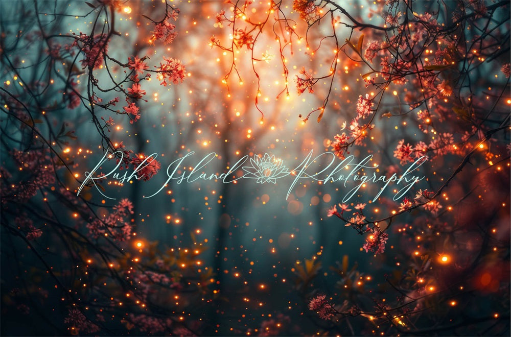 Kate Cherry Blossom Lights Backdrop Designed by Laura Bybee - Kate Backdrop AU