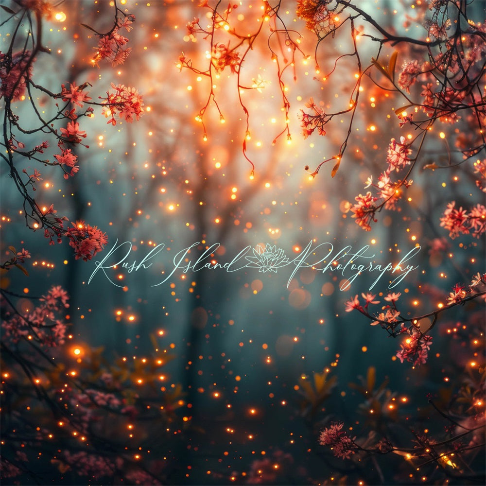 Kate Cherry Blossom Lights Backdrop Designed by Laura Bybee - Kate Backdrop AU
