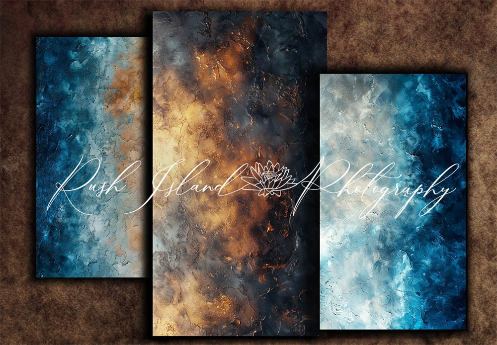 Kate Blue and Gold Panels Backdrop Designed by Laura Bybee - Kate Backdrop AU