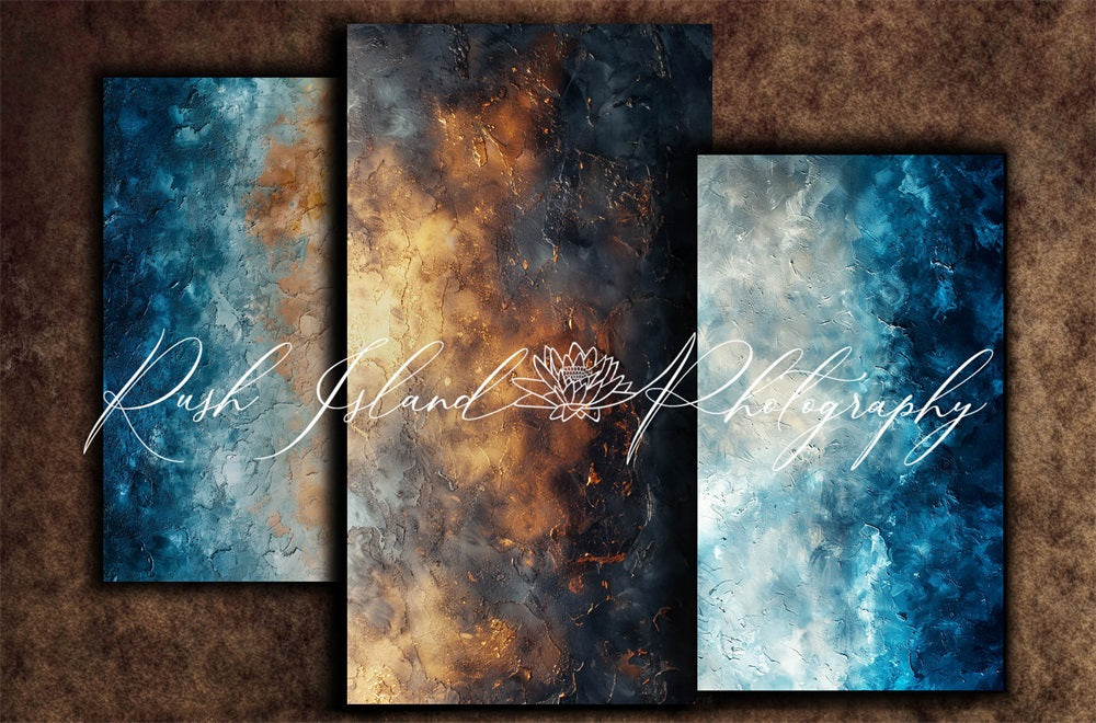 Kate Blue and Gold Panels Backdrop Designed by Laura Bybee - Kate Backdrop AU