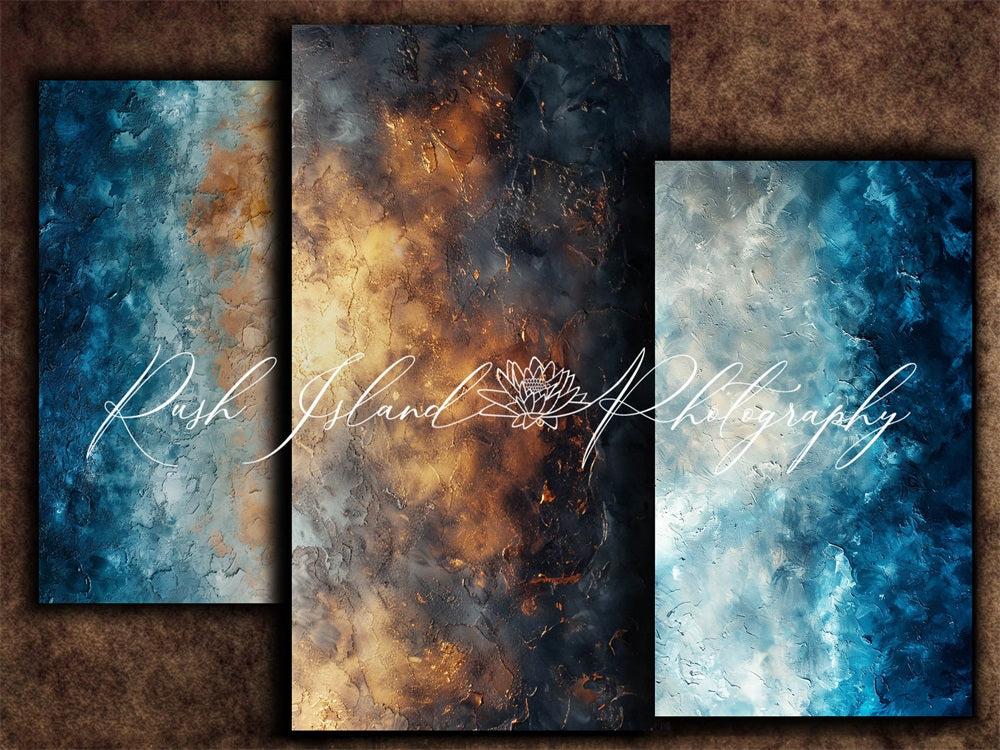 Kate Blue and Gold Panels Backdrop Designed by Laura Bybee - Kate Backdrop AU