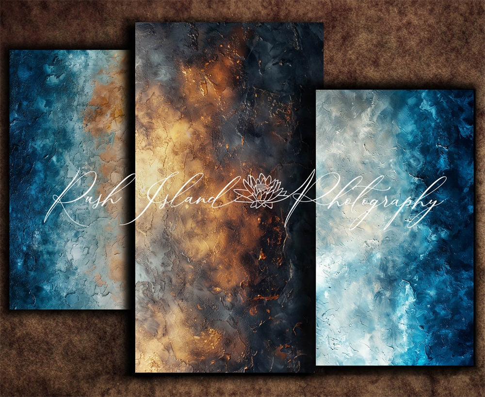 Kate Blue and Gold Panels Backdrop Designed by Laura Bybee - Kate Backdrop AU