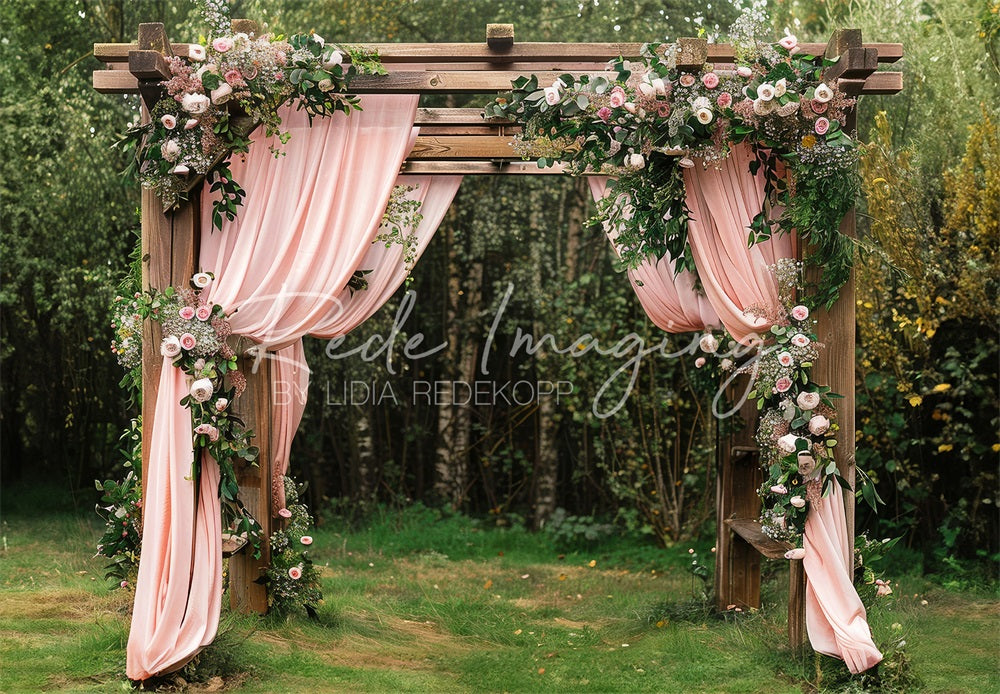 Kate Wedding Floral Grassland Backdrop Designed by Lidia Redekopp - Kate Backdrop AU