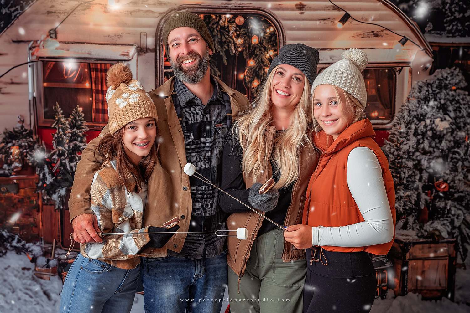 Kate Christmas Camping Car Backdrop Designed by Emetselch - Kate Backdrop AU