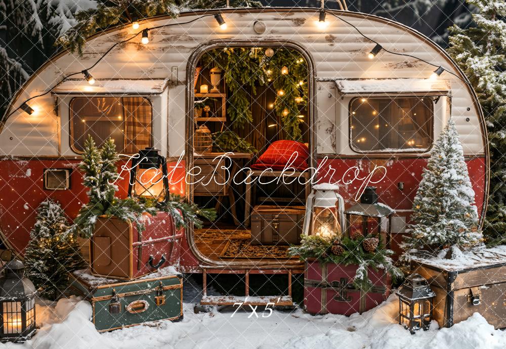 Kate Christmas Camping Car Backdrop Designed by Emetselch - Kate Backdrop AU