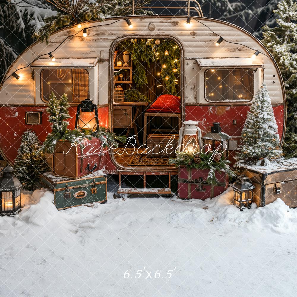 Kate Christmas Camping Car Backdrop Designed by Emetselch - Kate Backdrop AU