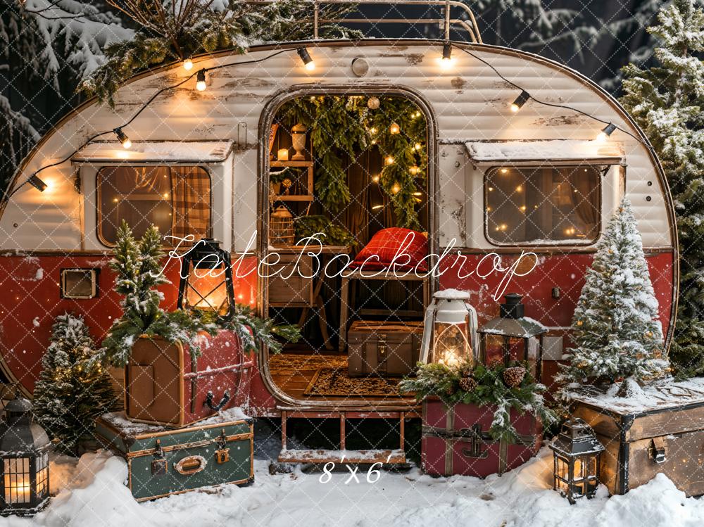 Kate Christmas Camping Car Backdrop Designed by Emetselch - Kate Backdrop AU