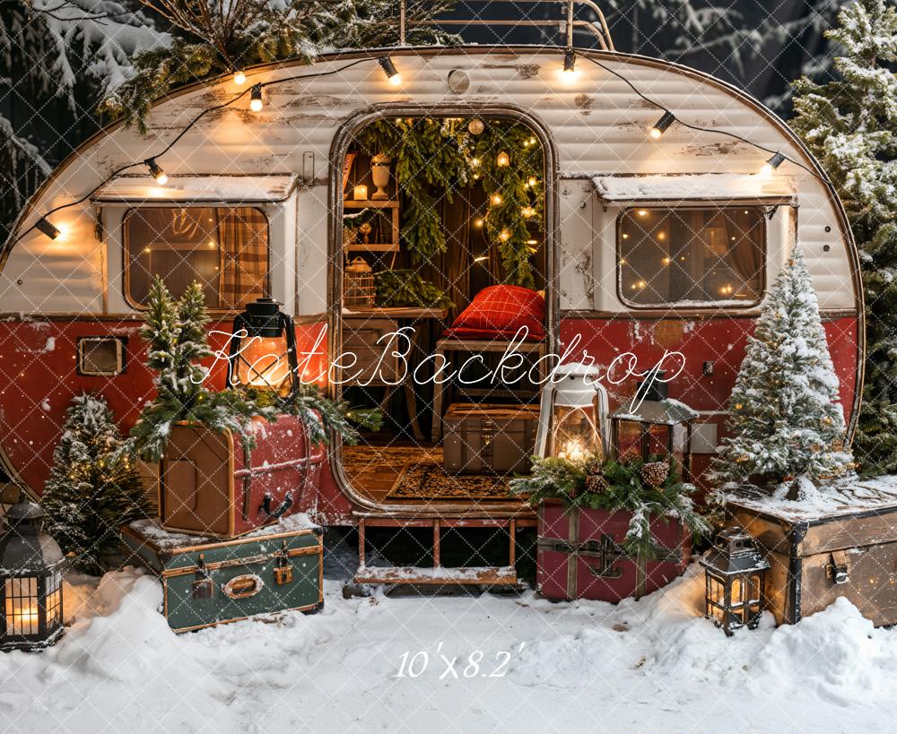 Kate Christmas Camping Car Backdrop Designed by Emetselch - Kate Backdrop AU