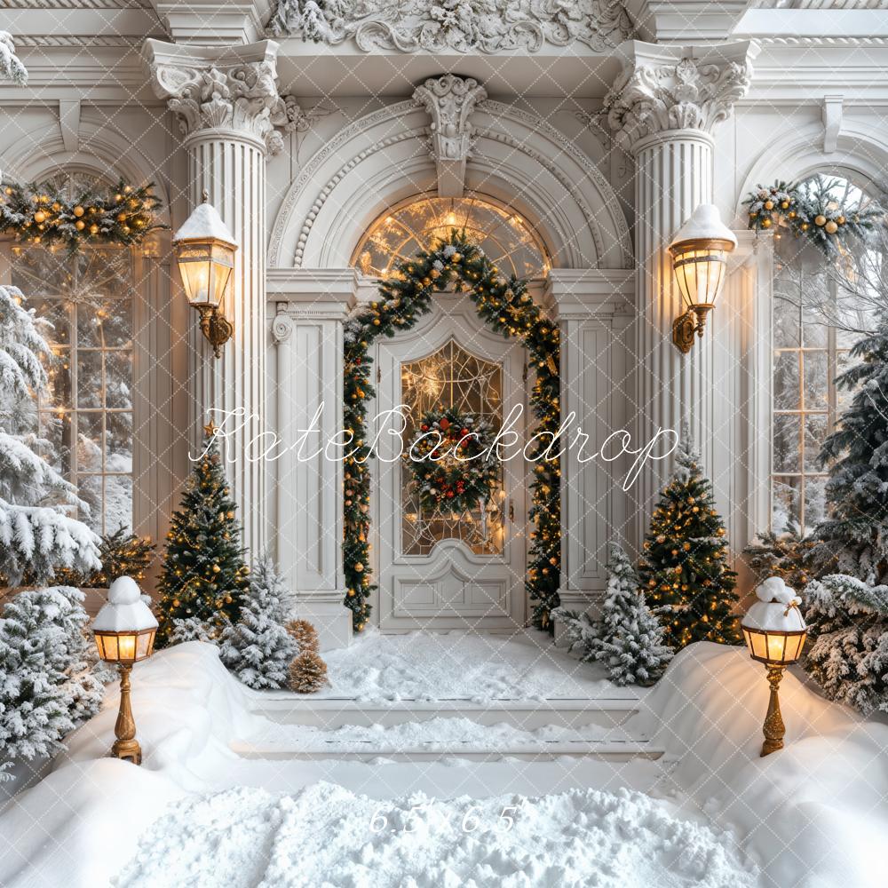 Kate Christmas White Marble Arch Door Backdrop Designed by Emetselch - Kate Backdrop AU