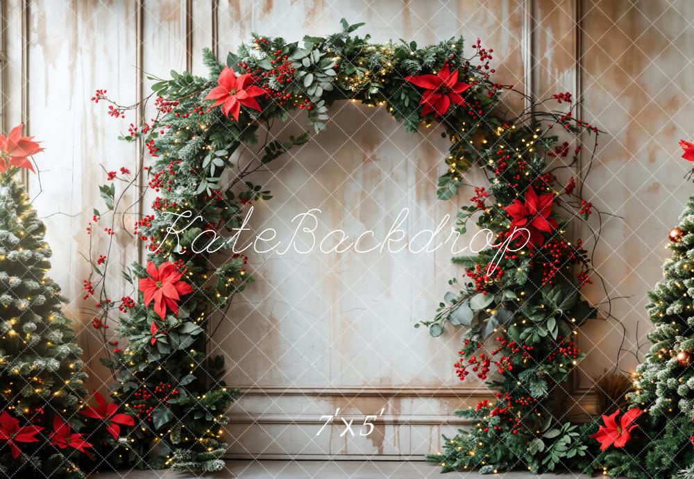 Kate Retro Christmas Arch Backdrop Designed by Emetselch - Kate Backdrop AU