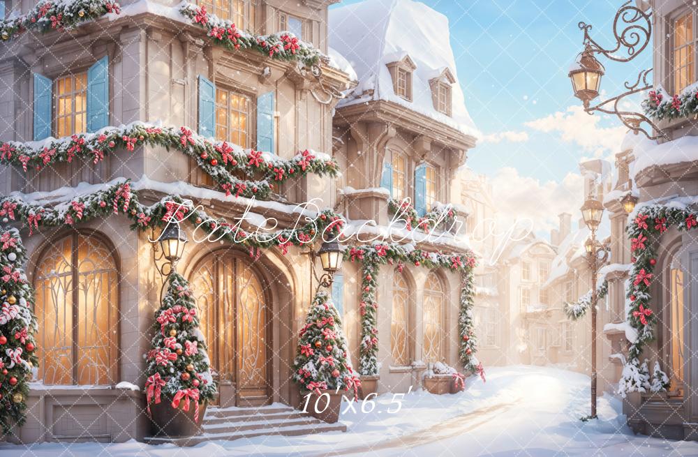Kate Christmas Snow Town Backdrop Designed by Chain Photography - Kate Backdrop AU