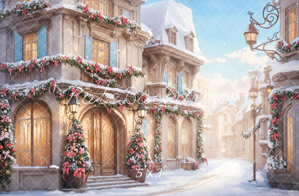 Kate Christmas Snow Town Backdrop Designed by Chain Photography - Kate Backdrop AU